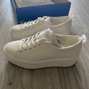 White platform sneakers